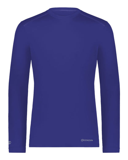 Holloway Unisex Essential Long Sleeve T-Shirt Powered By Coolcore 222138 #color_Purple