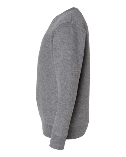 LAT Youth Elevated Fleece Crewneck Sweatshirt 2225 #color_Granite Heather