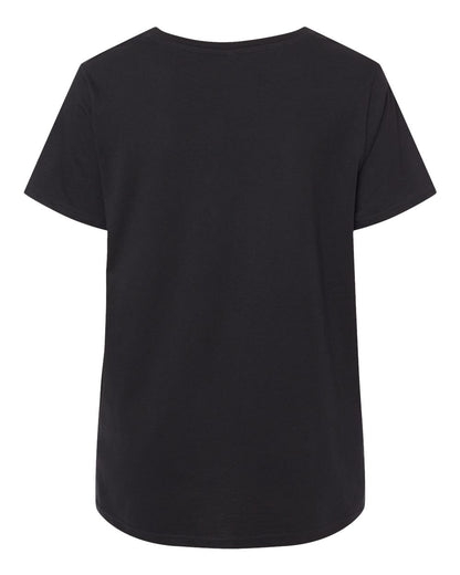 LAT Women's Curvy Collection Fine Jersey Tee 3816 #color_Blended Black