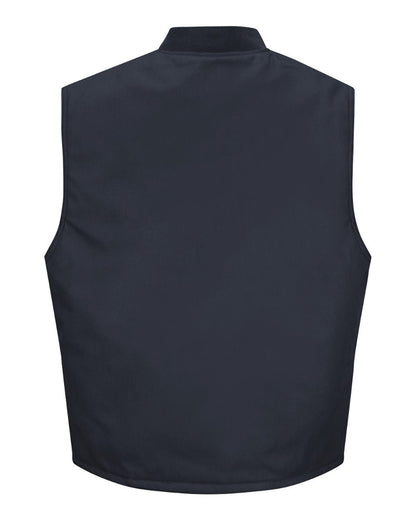 Red Kap Men's Blended Duck Insulated Vest VD22 #color_Navy Duck