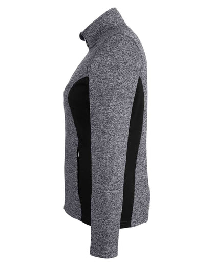 Spyder Women's Constant Full-Zip Sweater Fleece Jacket 187335 #color_Black Heather/ Black