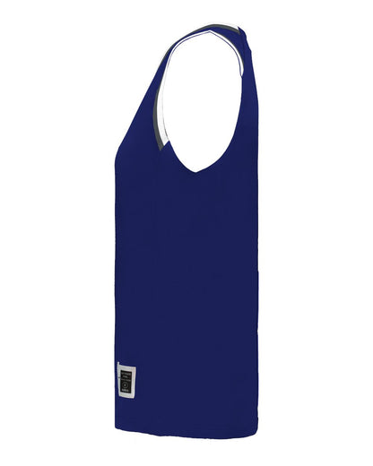 Alleson Athletic Women's Retro Basketball Jersey A55000 #color_Navy/ Graphite/ White