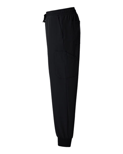Jaanuu Men's Osmo 8-Pocket Scrub Joggers M20002 #color_Black