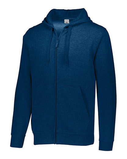 Augusta Sportswear 60/40 Fleece Full-Zip Hoodie 5418 #color_Navy