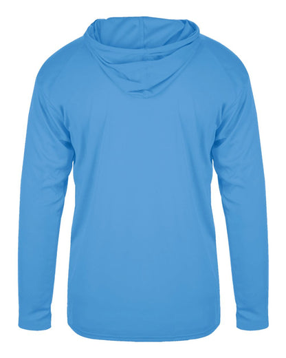 Badger Youth B-Core Long Sleeve Hooded T-Shirt 2105 #color_Columbia Blue