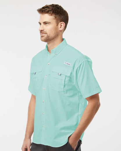 Columbia Men's PFG Bahama™ II Short Sleeve Shirt 212464 #colormdl_Gulf Stream
