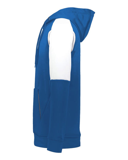 Holloway Unisex Blue Chip Hooded Sweatshirt 222540 #color_Royal/ White
