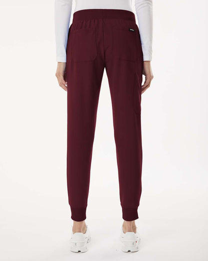 Jaanuu Women's Silex Knit-Waist Scrub Joggers W20003 #colormdl_Burgundy