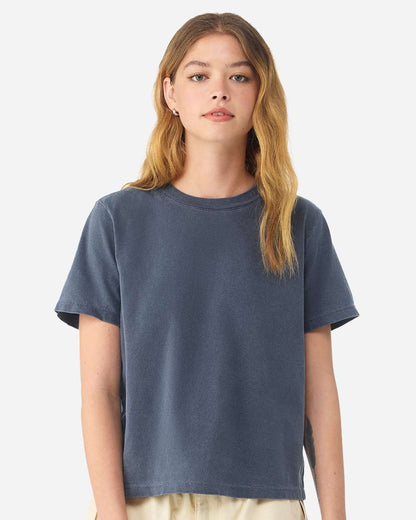 BELLA + CANVAS Women's Garment-Dyed Tee 6110GD #colormdl_Washed Navy