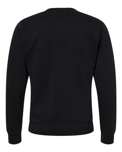 J. America Unisex Triblend Fleece Crewneck Sweatshirt 8870 #color_Black Solid