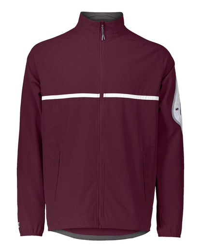 Holloway Unisex Weld Jacket 229543 #color_Maroon/ White