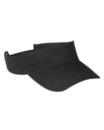Big Accessories Chino Twill Visor BX006 #color_Black