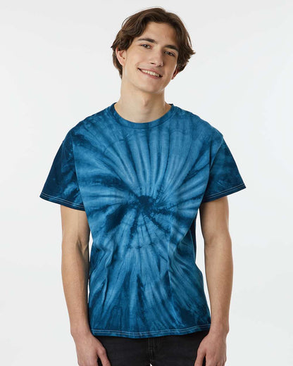Dyenomite Cyclone Pinwheel Tie-Dyed T-Shirt 200CY #colormdl_Navy
