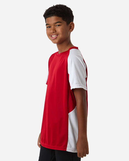 Augusta Sportswear Youth Cutter Jersey 1518 #colormdl_Red/ White