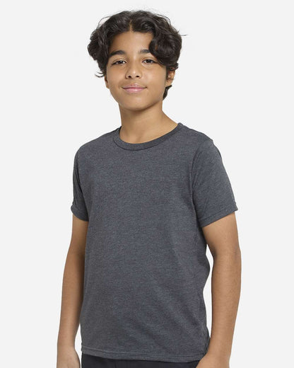 Threadfast Apparel Youth Epic CVC T-Shirt T1001B #colormdl_Heather Black