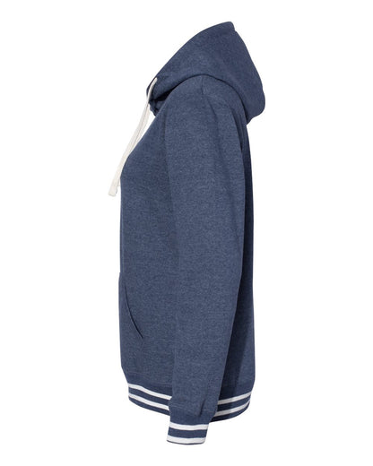 J. America Women’s Relay Hooded Sweatshirt 8651 #color_Navy