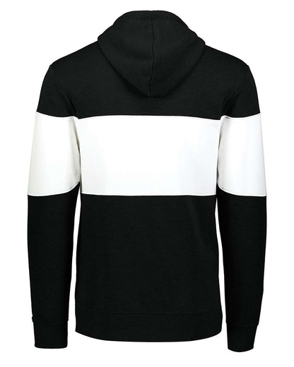 Holloway Men's All-American Fleece Colorblocked Hooded Sweatshirt 229563 #color_Black/ White