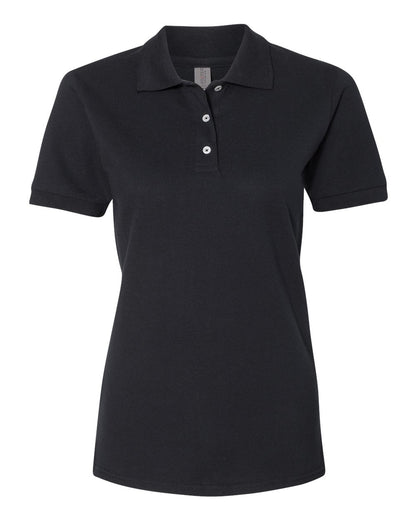 JERZEES Women's 100% Ring-Spun Cotton Piqué Polo 443W #color_Black