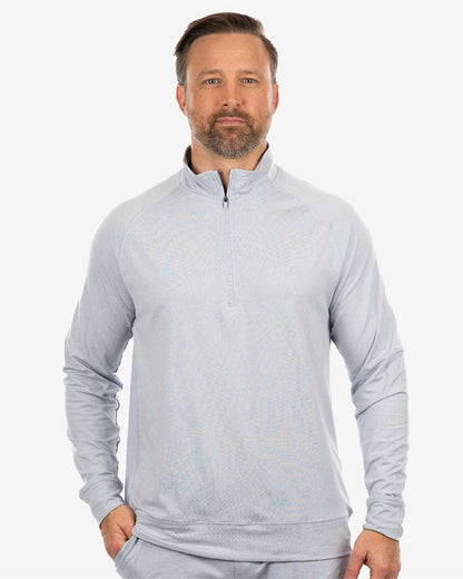 Burnside Men's Dawn to Dusk Quarter-Zip Pullover 8167 #colormdl_Heather Light Grey