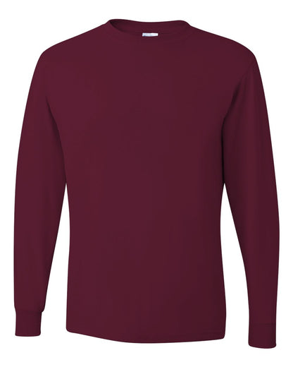 JERZEES Men's Dri-Power® Long Sleeve 50/50 T-Shirt 29LSR #color_Maroon