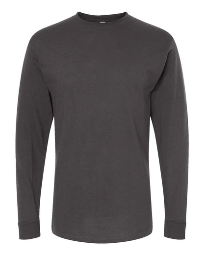 M&O Unisex Gold Soft Touch Long Sleeve T-Shirt 4820 #color_Charcoal