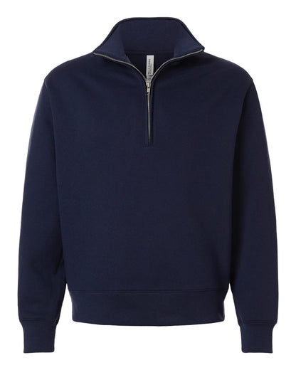 BELLA + CANVAS Unisex 10 oz Quarter-Zip Pullover Sweatshirt 4740 #color_Navy