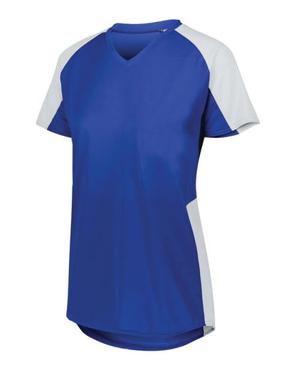 Augusta Sportswear Women's Cutter Jersey 1522 #color_Royal/ White