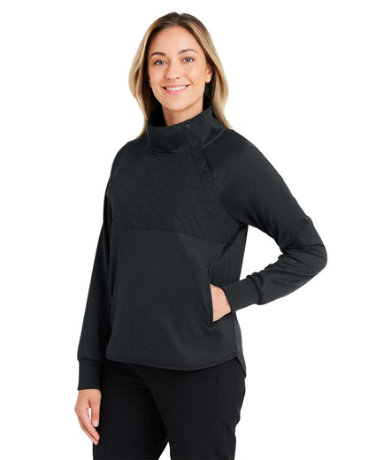 Swannies Women's Ellis Snap Neck Pullover SWE400L #colormdl_Black