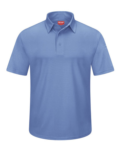 Red Kap Men's Performance Knit® Flex Series Pro Polo SK90 #color_Medium Blue