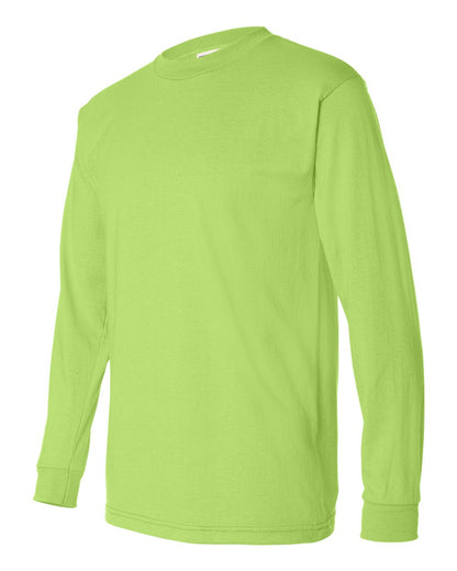 Bayside USA-Made 50/50 Long Sleeve T-Shirt 1715 #color_Safety Green