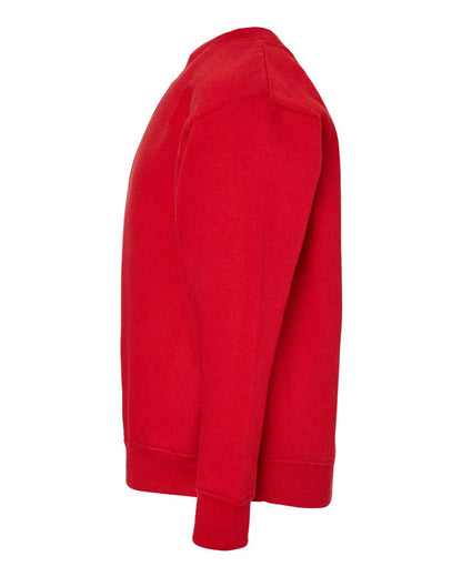 LAT Youth Elevated Fleece Crewneck Sweatshirt 2225 #color_Red