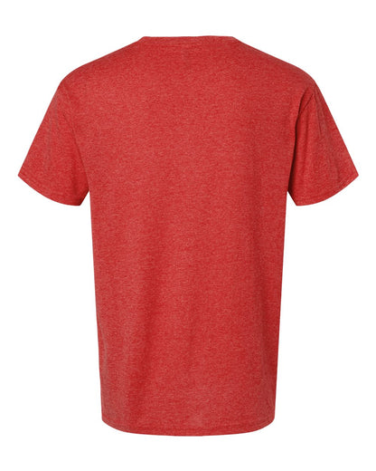 M&O Men's Gold Soft Touch T-Shirt 4800 #color_Heather Red