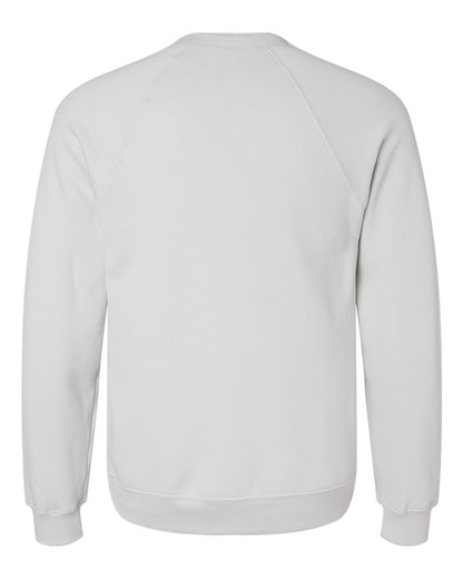 BELLA + CANVAS Sponge Fleece Raglan Crewneck Sweatshirt 3901 #color_Silver