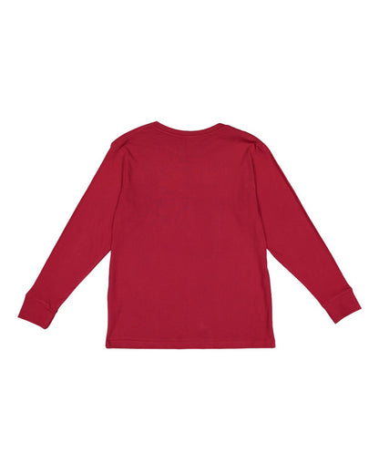 LAT Youth Fine Jersey Long Sleeve Tee 6201 #color_Garnet