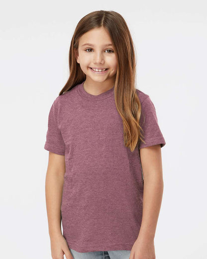 Tultex Youth Fine Jersey T-Shirt 235 #colormdl_Heather Cassis