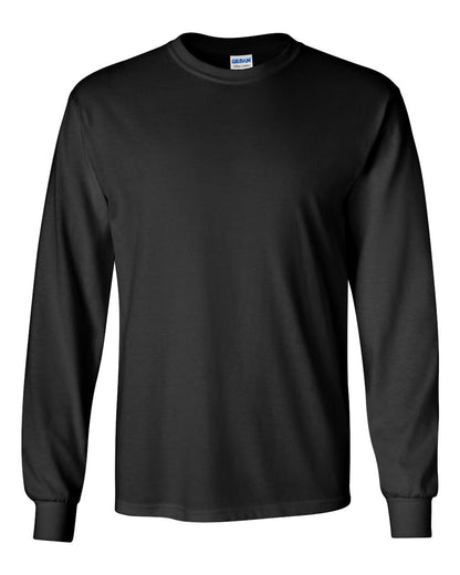 Gildan Unisex Ultra Cotton® Long Sleeve T-Shirt 2400 #color_Black