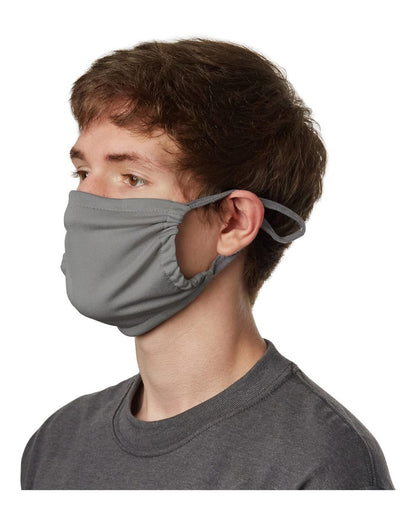 Hanes 2-Ply Cotton Pocket Face Mask MKPKCR #color_Concrete Grey