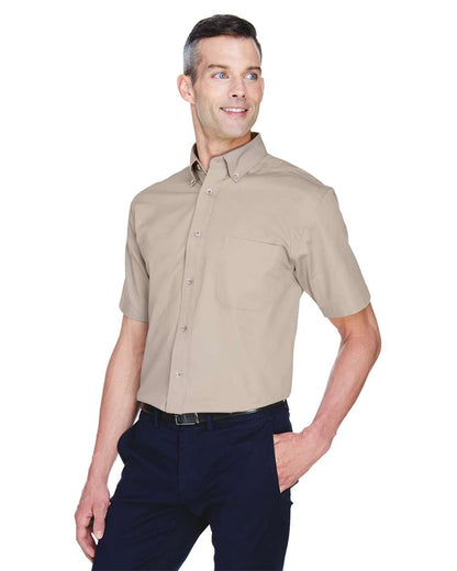 Harriton Men's Easy Blend™ Twill Dress Shirt with Stain-Release M500S #colormdl_Stone