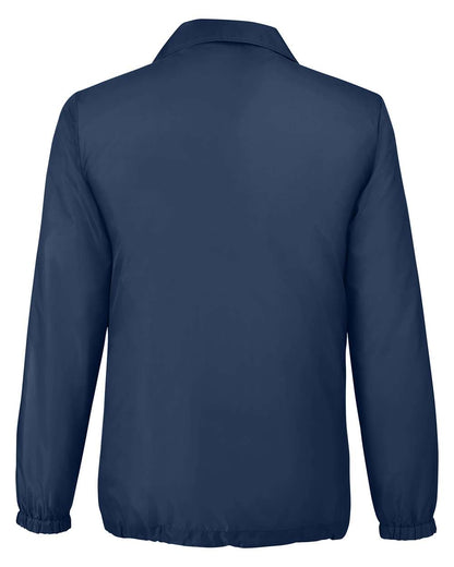 Team 365 Unisex Zone Protect Coaches Jacket TT75 #color_Sport Dark Navy