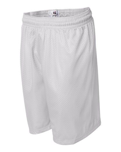 Badger Pro Mesh 7" Shorts 7207 #color_White