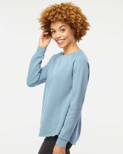 Independent Trading Co. Women's California Wave Wash Crewneck Sweatshirt PRM2000 #colormdl_Misty Blue