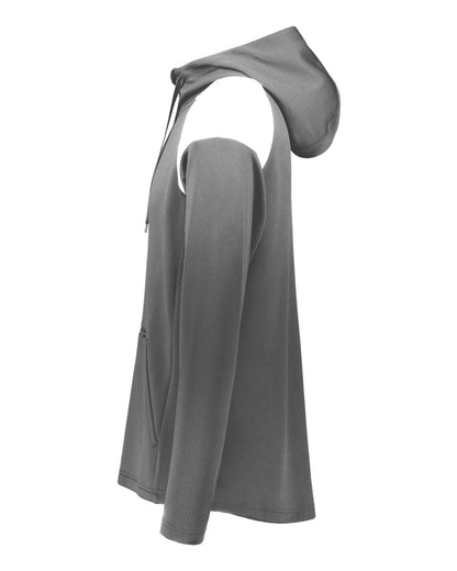 Holloway Men's Limitless Quarter-Zip Hooded Pullover 222584 #color_Carbon/ White