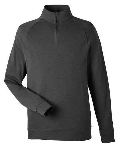 Devon & Jones Men's New Classics® Charleston Quarter-Zip Pullover DG481 #color_Black Melange