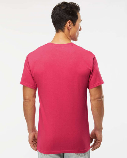 M&O Men's Gold Soft Touch T-Shirt 4800 #colormdl_Heliconia