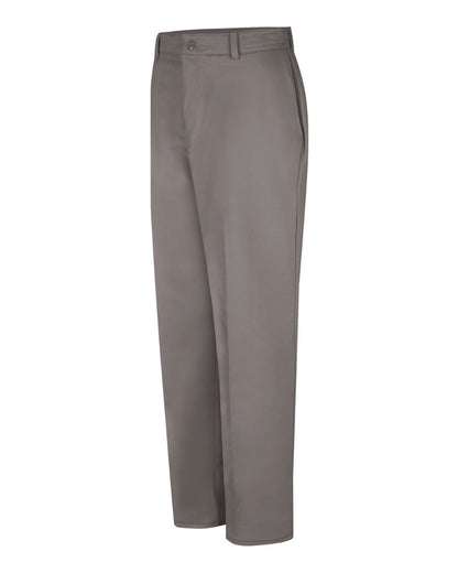 Red Kap Men's Wrinkle-Resistant Cotton Work Pants PC20 #color_Graphite Grey - Unhemmed