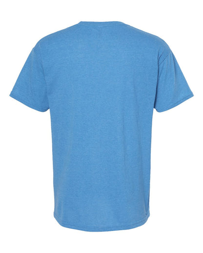 M&O Men's Gold Soft Touch T-Shirt 4800 #color_Heather Turquoise