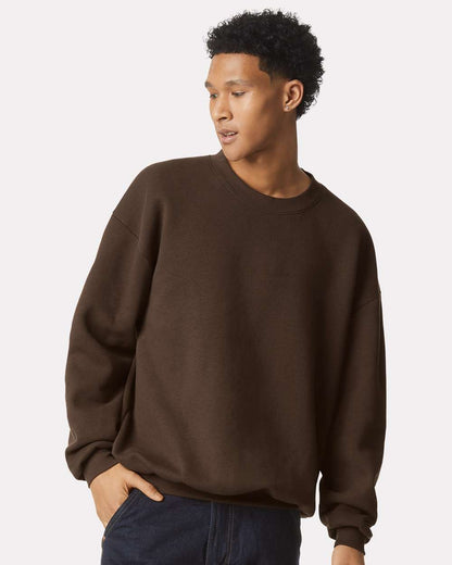 American Apparel ReFlex Fleece Crewneck Sweatshirt RF496 #colormdl_Brown