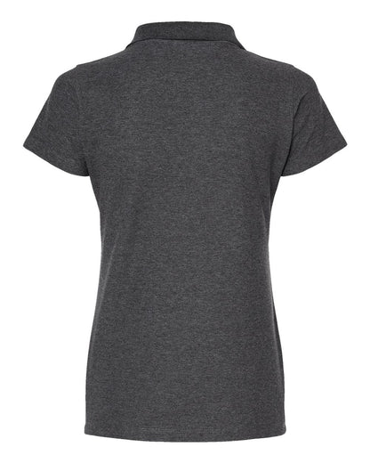 Tultex Women's 50/50 Sport Pique Polo 401 #color_Heather Charcoal