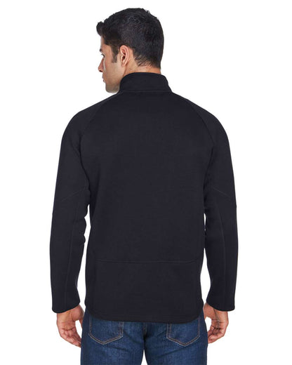 Devon & Jones Unisex Bristol Sweater Fleece Quarter-Zip Pullover DG792 #colormdl_Black