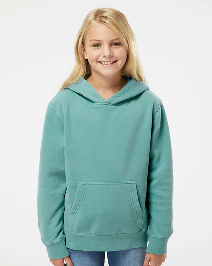 Independent Trading Co. Youth Midweight Pigment-Dyed Hooded Sweatshirt PRM1500Y #colormdl_Pigment Mint